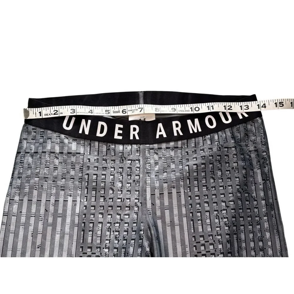 Under Armour CoolSwitch Run gray with black accent full length leggings - L
